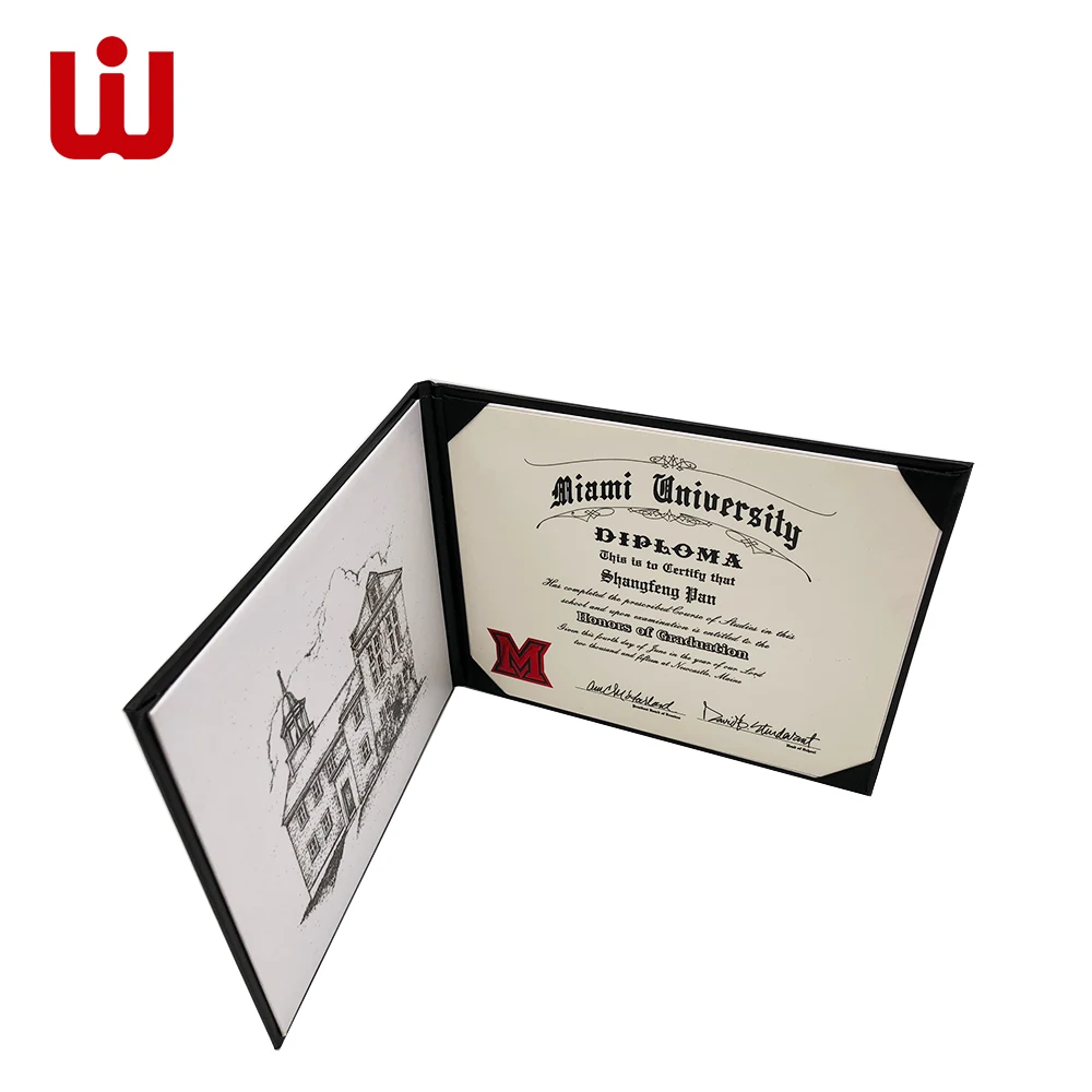 Custom logo Gold foil stamping certificate at lower price