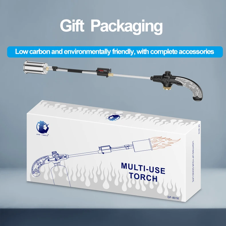 GF-8016 long outdoor camping heavy duty portable heating flame gun torch weed burner lighter