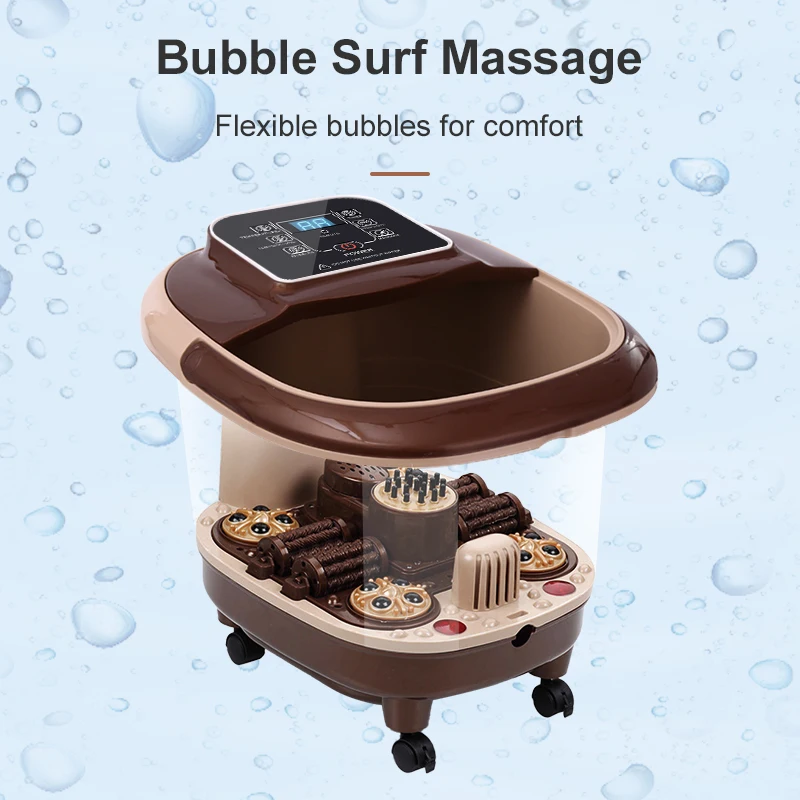 Health Care Portable Shiatsu Pedicure Light Relaxing Multifunction Foot Spa Bath Massage Machine with Heat