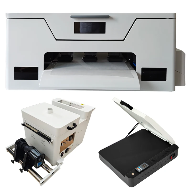 Professional A3 Size Xp600 Nozzle Inkjet Dtf Printer Leather Pvc Combined With Transfer Powder Shaking And Drying Machine