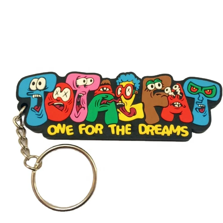 Promotional Design your own rubber keychain keyring bulk cheap pvc keychains