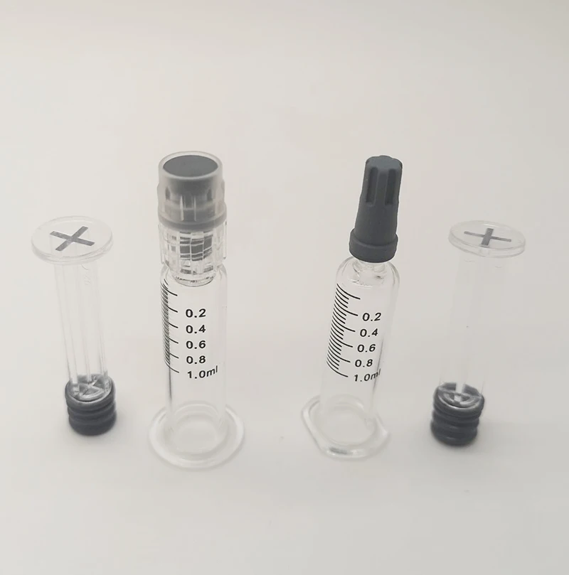 
Prefilled leak proof borosilicate glass syringe 1ml oil tank for storage airtight syringe luer lock head injector for oil 