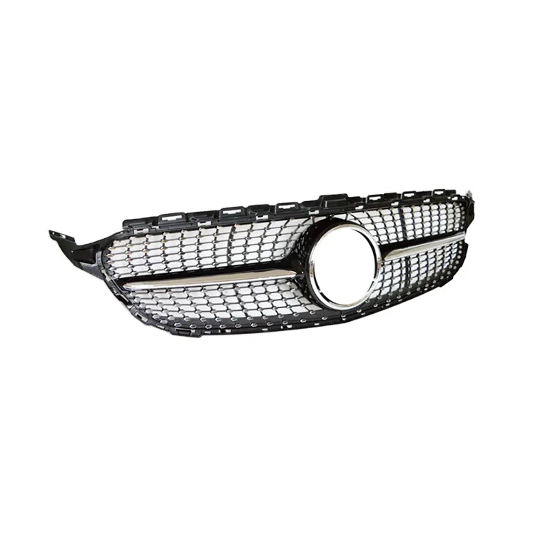 Car decoration suitable for Mercedes-Benz W205 with high starry front grille black grid 2015-2018