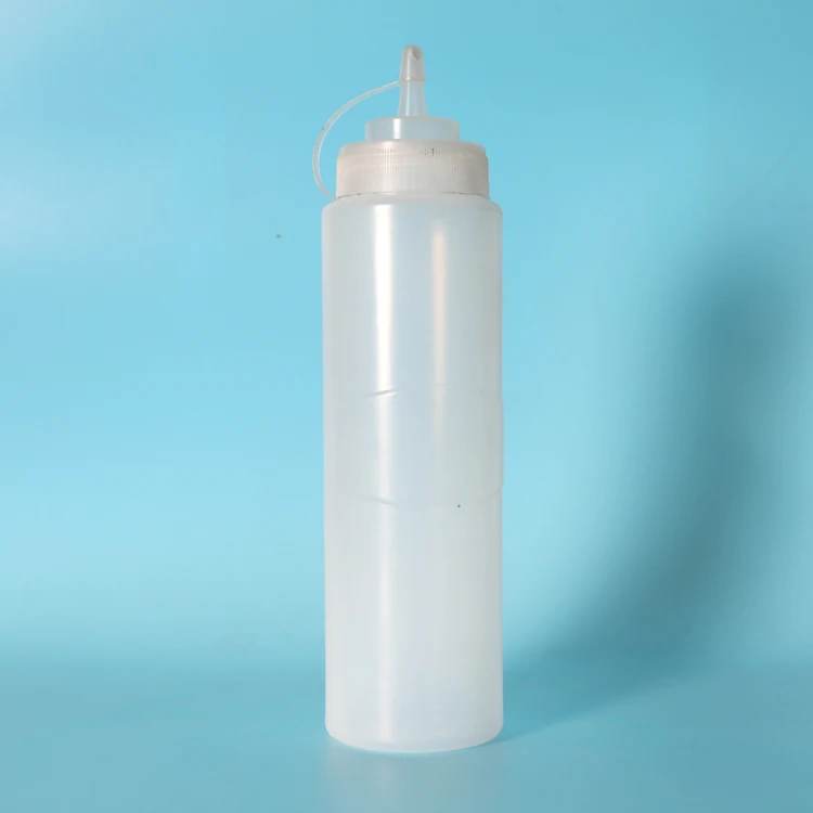 Food Grade Plastic Squeeze Sauce Bottle for Ketchup Empty Refillable Condiment Container