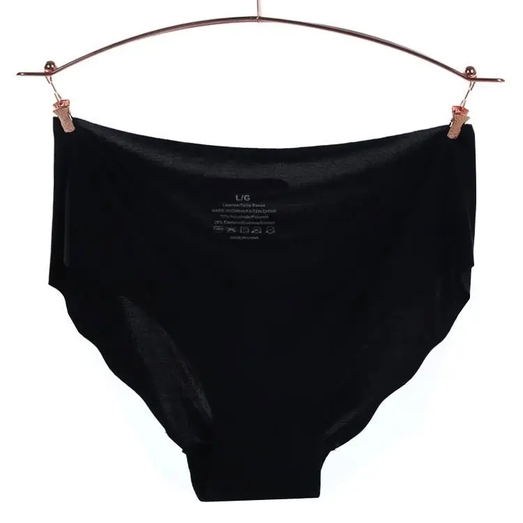
Hot Selling Wholesale Sexy Traceless Seamless Underwear Ice Silk Briefs Girls Ladies Women Panties 