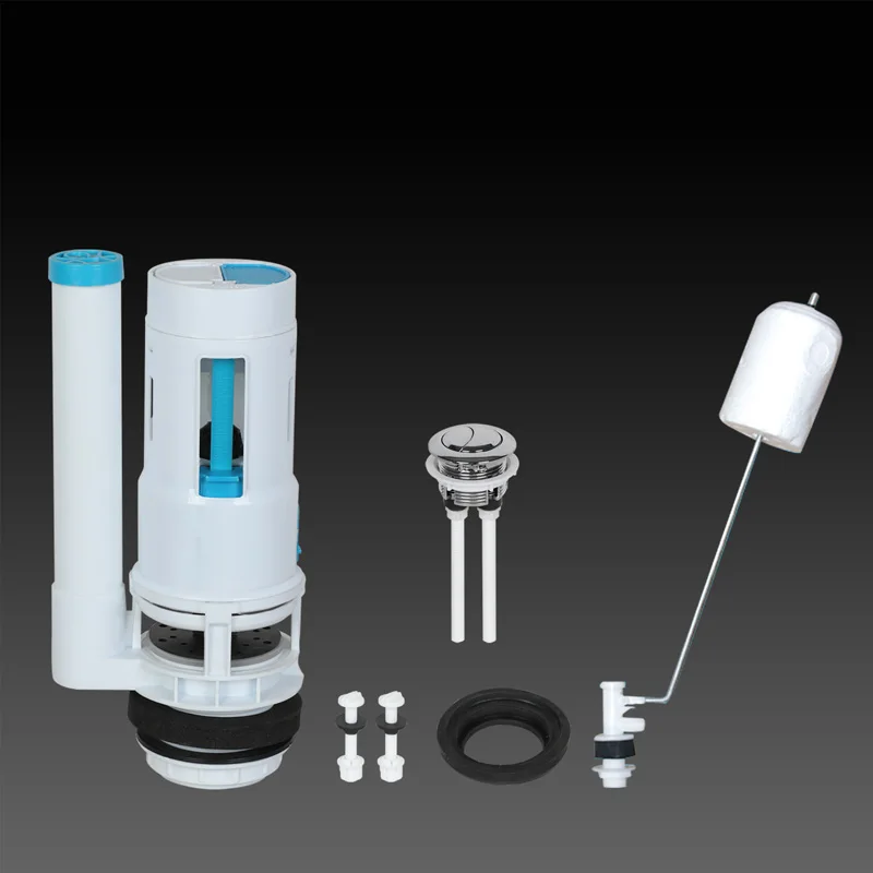 Toilet tank fittings KJ-313 two-piece PP high quality dual-flush toilet cistern fittings