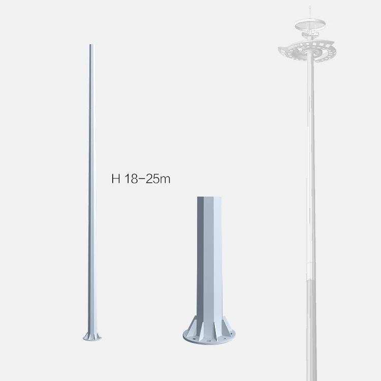High Quality Customized Outdoor 15m 20m 30m 40m high mast light pole