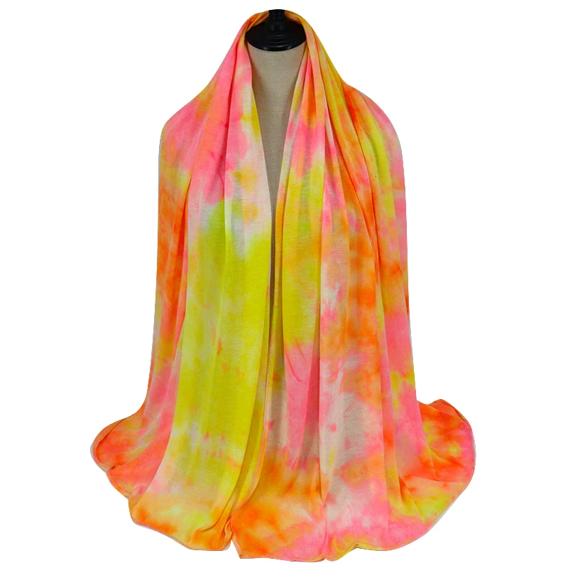 2864 New Fashion Tie Dye  Jersey Scarf Printed Fashion Muslim Women Hijab Scarves