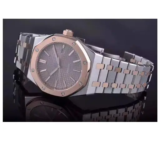 Classic New Men Watch Stainless Steel Automatic Mechanical Silver Rose Gold Blue Black MIYOTA Round SAPPHIRE Crystal 20cm 5BAR