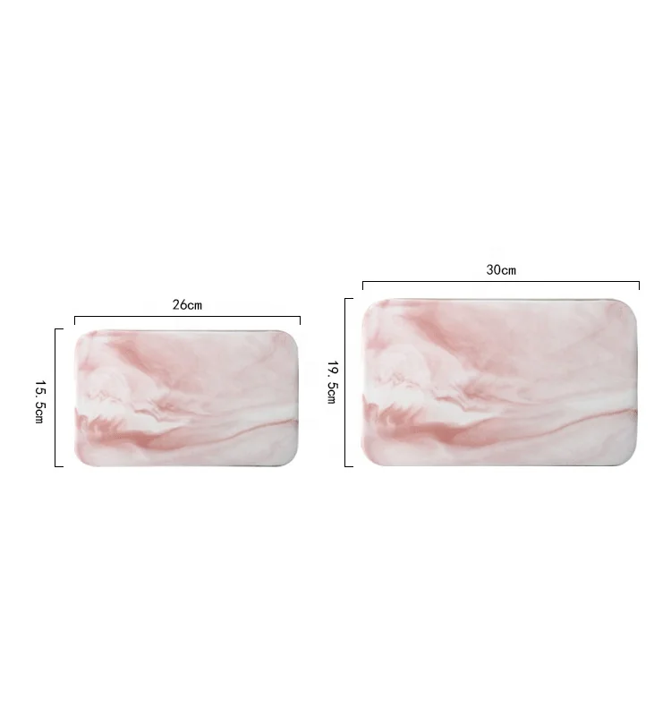 Нордическая Минималистичная мраморная керамическая поднос прямоугольная тарелка разделочная доска тарелка для торта суши тарелка для западного хлеба плоская тарелка