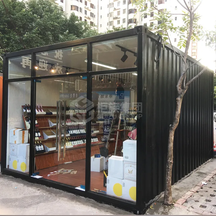 China sale prefab 20ft 40ft container shipping shop prefabricated shop container/container coffee shop bar
