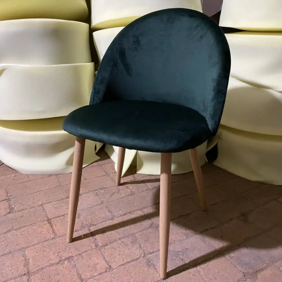 Luxury Nordic Design Dinning Furniture Sillas Metal Leg Upholstery Fabric Modern Velvet Dining Chairs for Dining Room Restaurant