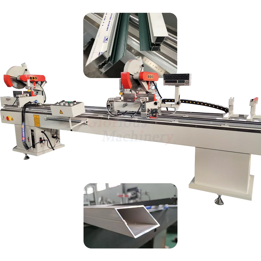 Mitre Double Head Sawing and Cutting Machine UPVC PVC Window Door Machine Aluminium Miter Saw System Profiles Automatic Aluminum