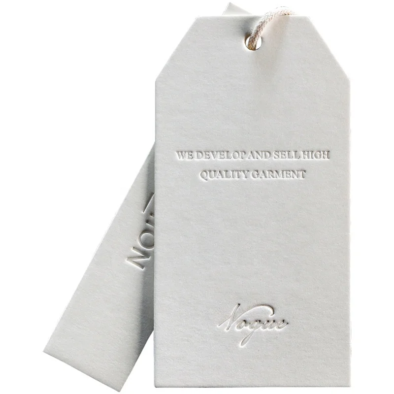 Garment Fold Swing Hangtags Recycled Brown Kraft Paper Foldable Jeans Vintage Clothes Tags