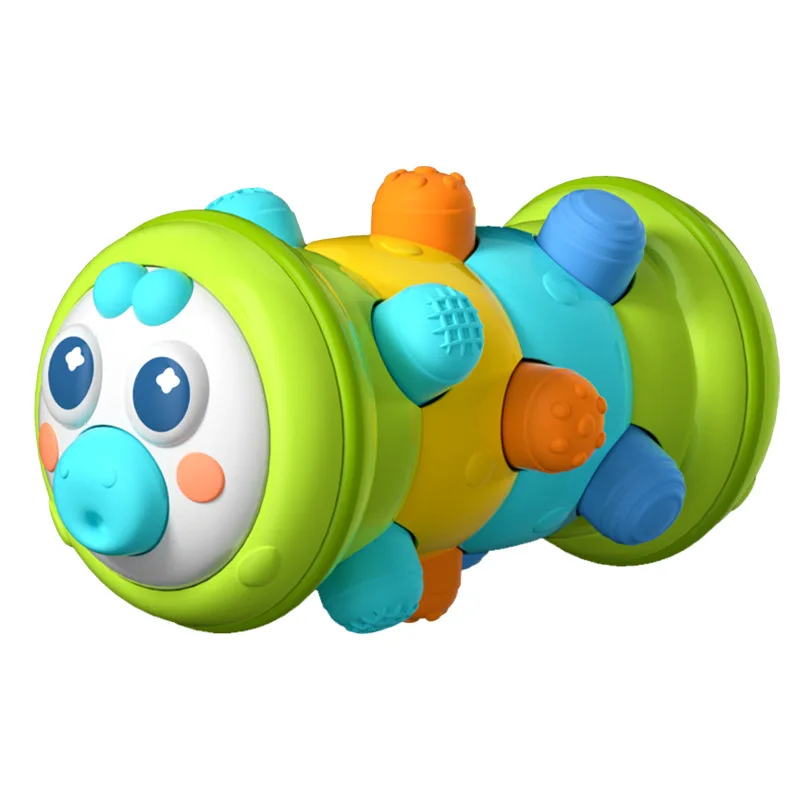 Caterpillar Drum Toy for Infants Early Education Exercise in Plastic for Crawling and Finger Grasp Training for 5-7 Years