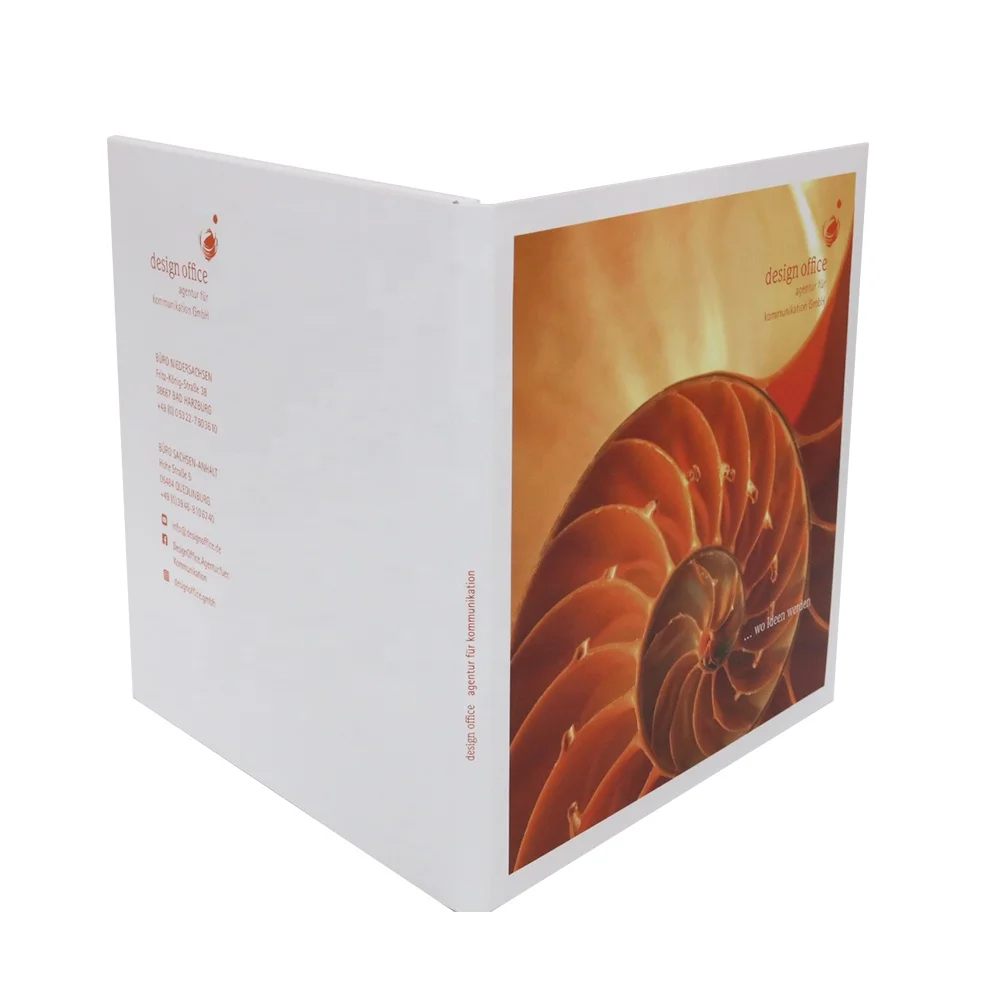 Free sample lcd screen video brochure sleeve  a4 video brochure cards customize 2.4 inch video gift brochure box kit card