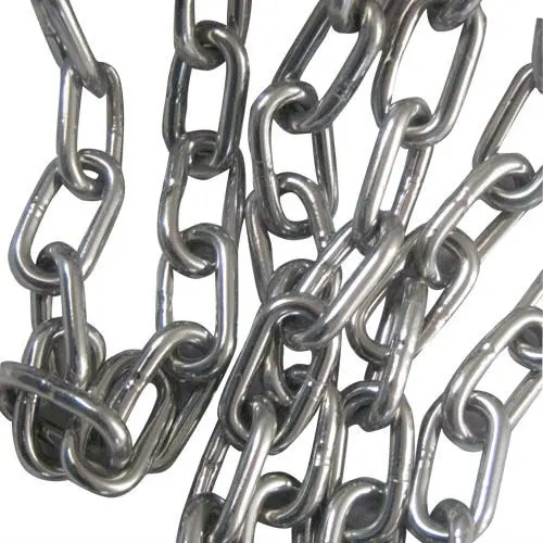 AISI304/316 Stainless Steel Welded Link Chain High Polished Japanese Standard Link Chains