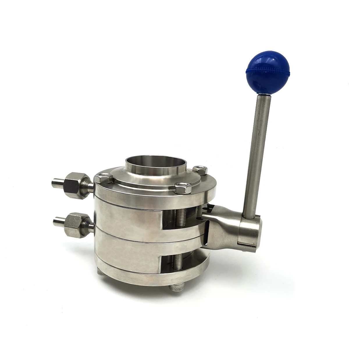 Sanitary Stainless Steel DN65 DN200 Weld Leakage Proof Butterfly Valve