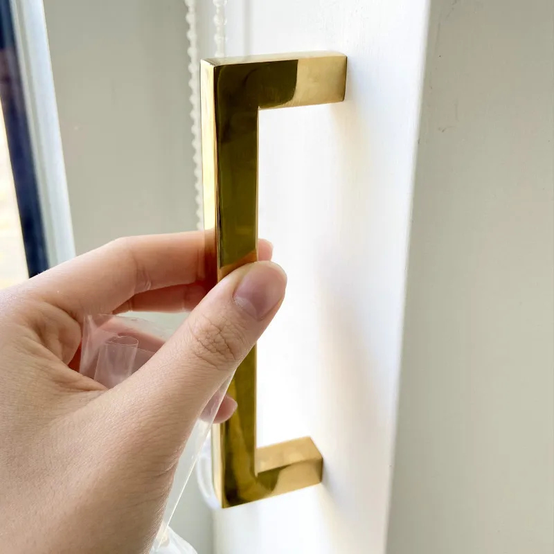 Mirror Golden Stainless Steel Interior Shower Kitchen Glass Door Handle