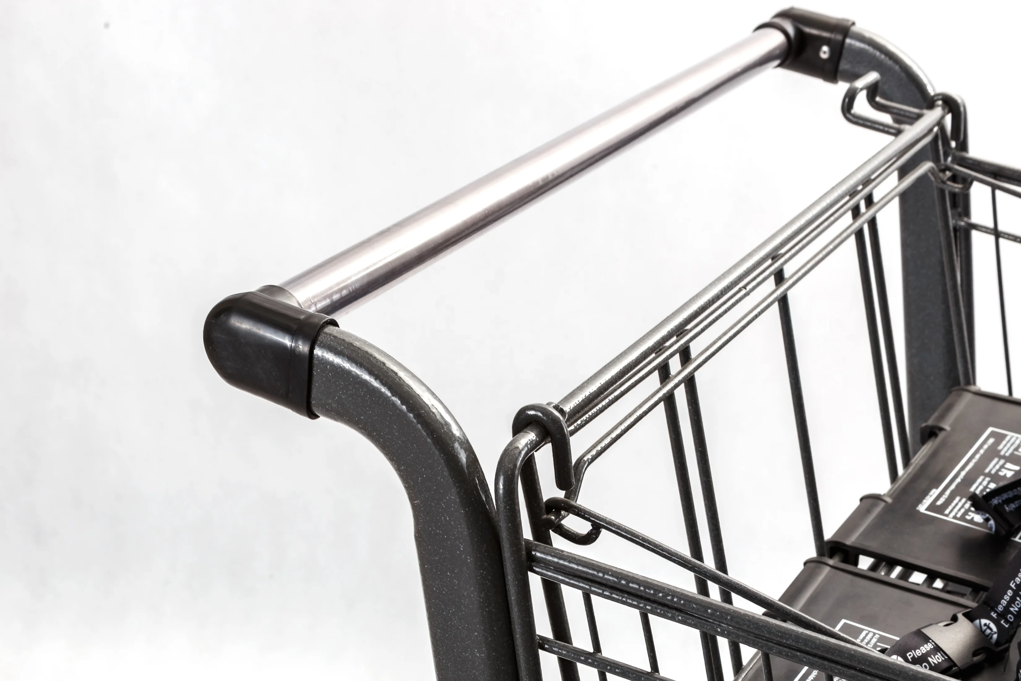 Double Layer Cart Metal Supermarket Store Unfolding Shopping cart trolley