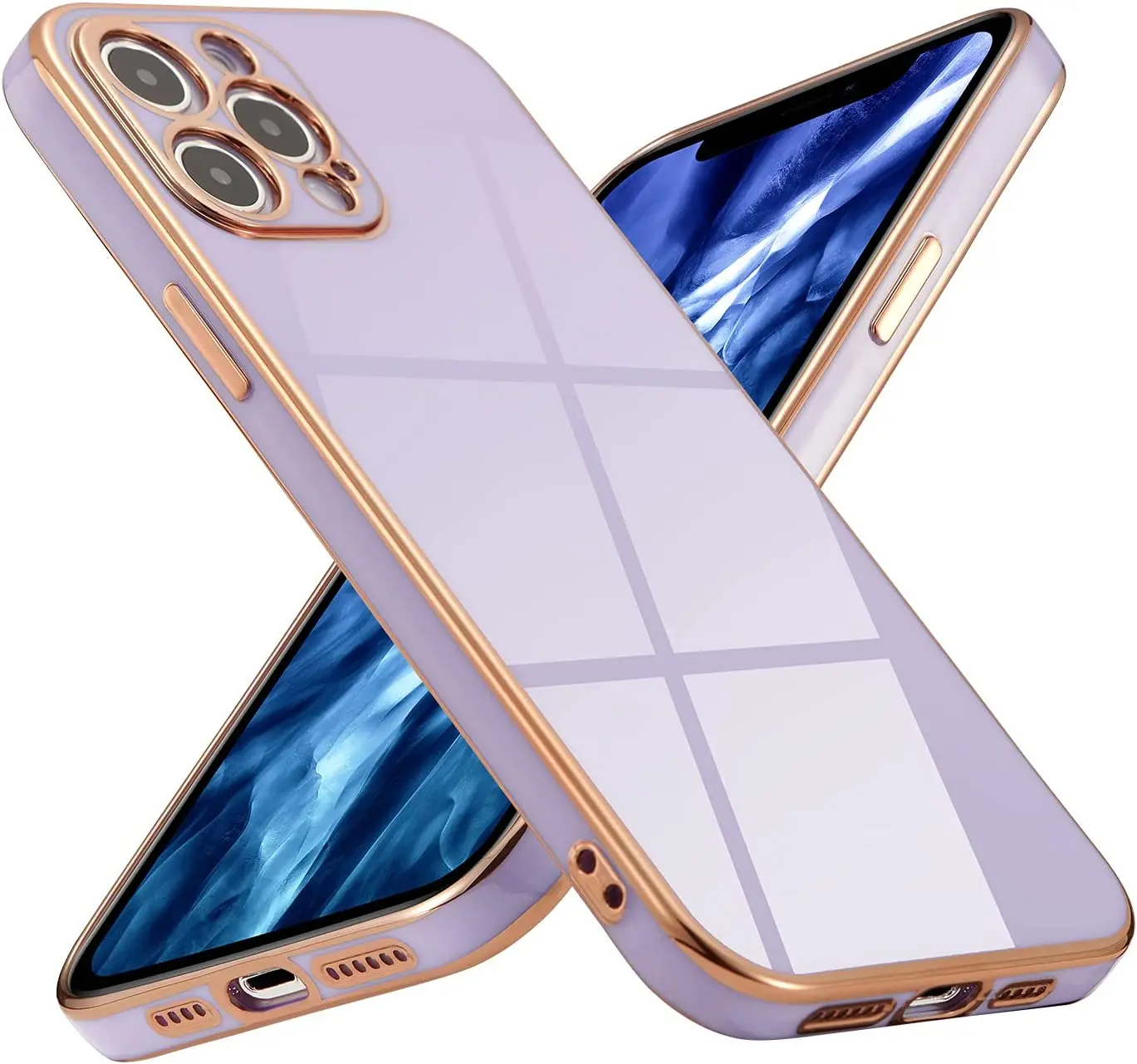 Shemax Back Cover for Huawei Nova 7 se,Luxury Plating Soft Silicone Case Phone Silicon Plastic TPU Frame Shell Full Back Cover