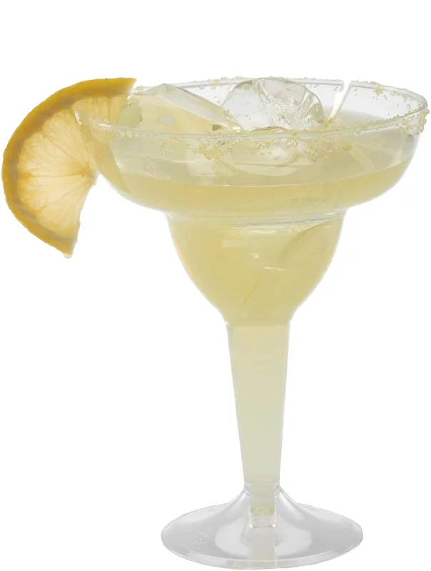 10OZ Transparent Plastic Cup PS Detachable Tall Cup Colorful Margarita Cocktail Cup