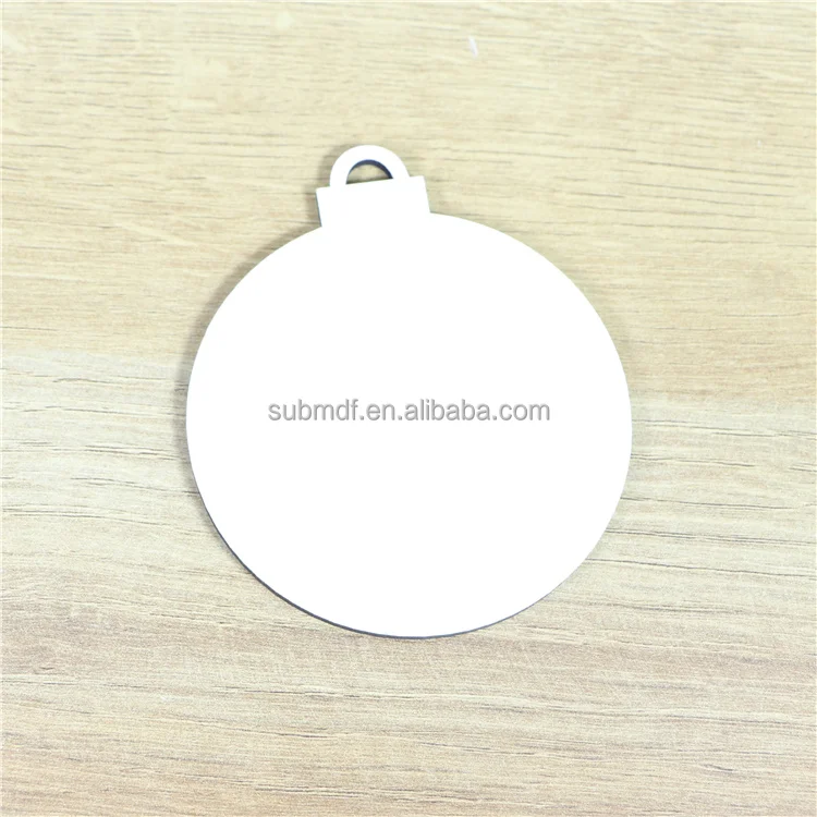 MDFSUB shipped in 3 days Christmas Tree DecorationSublimation Ornament Wood Ornaments Blank Sublimation Mdf Christmas Ornament