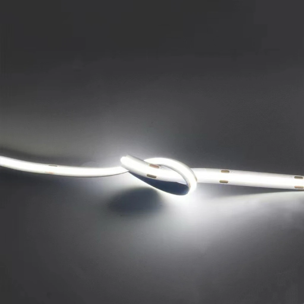 High Brightness 24V Flexible LED Strip Light Self-Adhesive Flicker-Free Cob for Living Room 5m Low Voltage 12V Light Strip