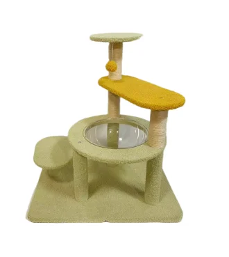 Wooden Cat Tree  Multi functional Cat climbing rack with capsule cat climbing rack