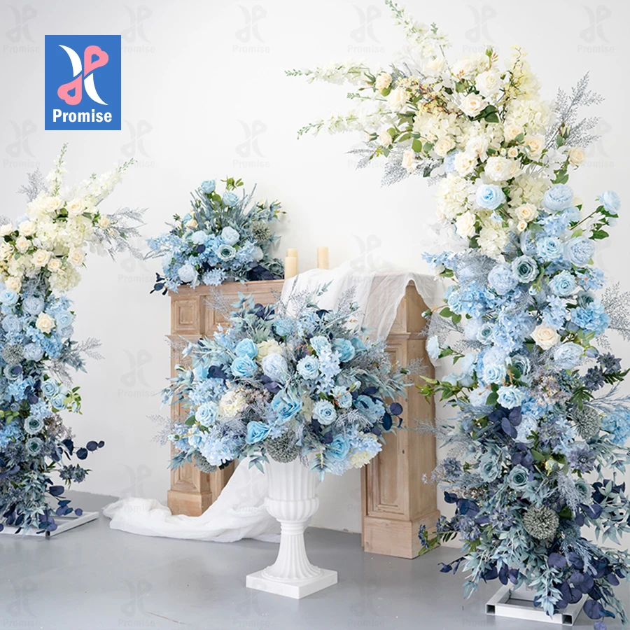 Promise Eucalyptus Leaves Wedding Flower Balls Wedding Table Centerpieces Rose Artificial Flower BallPopular