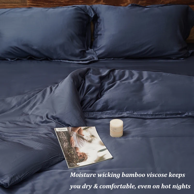 2024 New arrival Ultra Silk Sleep Sweat  Bamboo Bed Sheets Set Bedding Bamboo Hotel Sheet Sets