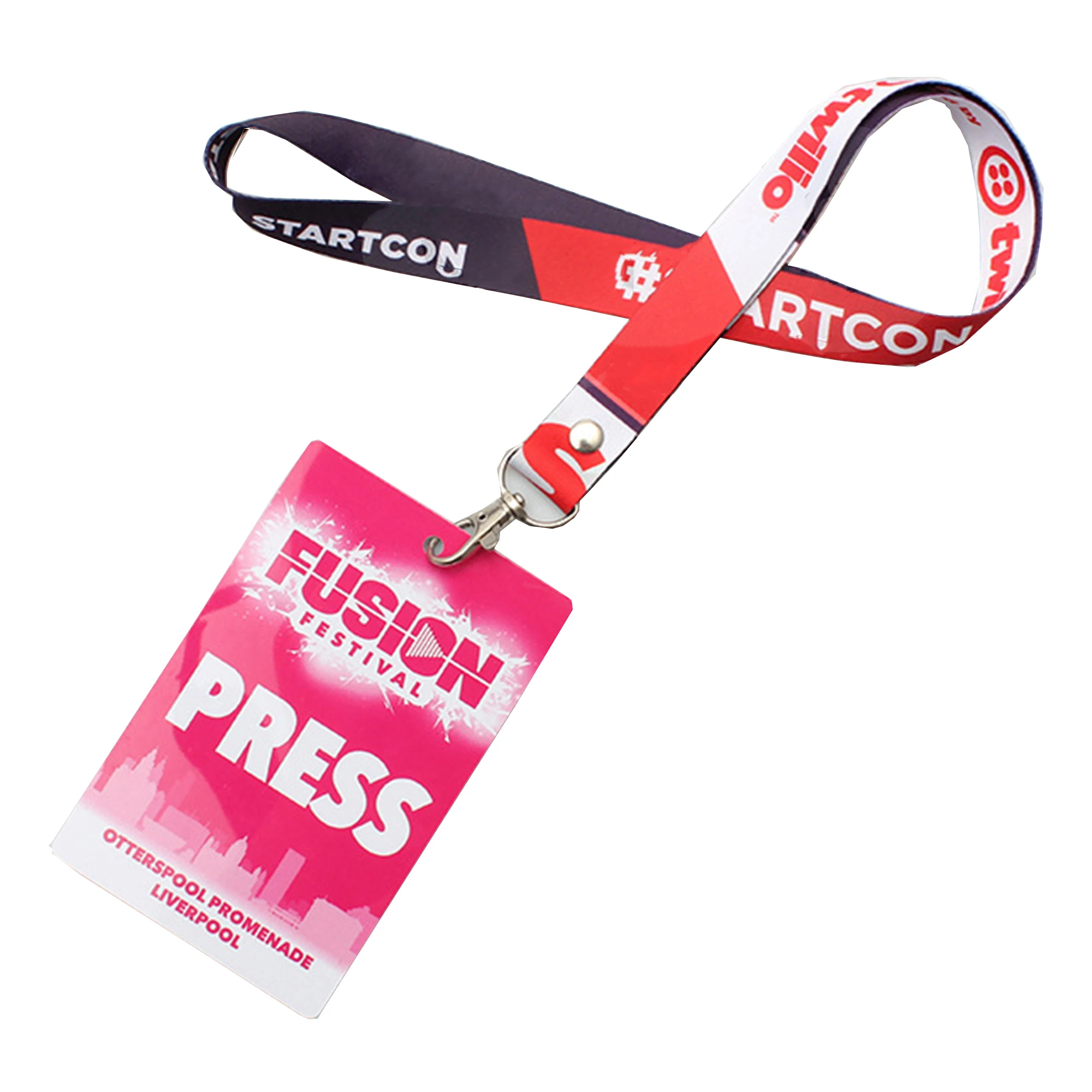 Polyester Lanyard Manufacturer Free Sample Promotional Neck Lanyards With Logo Custom
