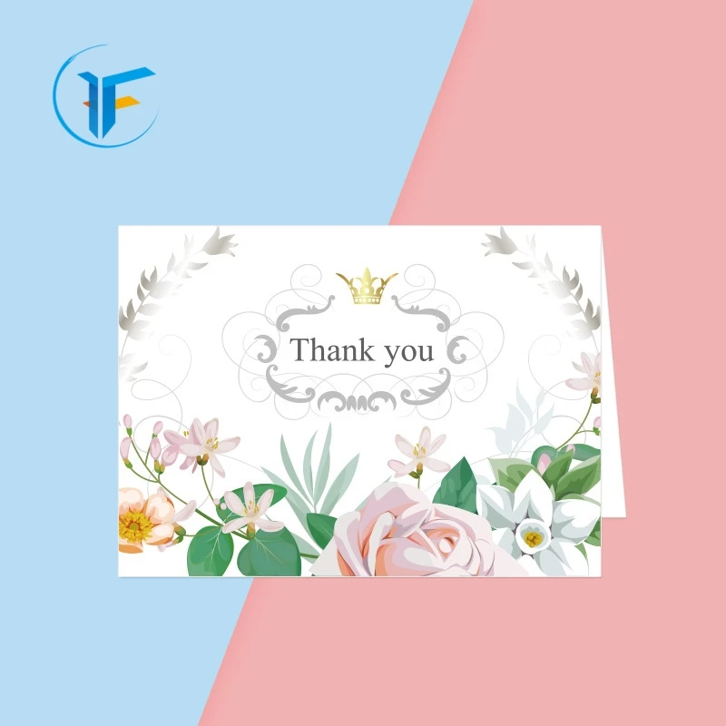 Art Paper Thank You Card For Business With Your Own Logo