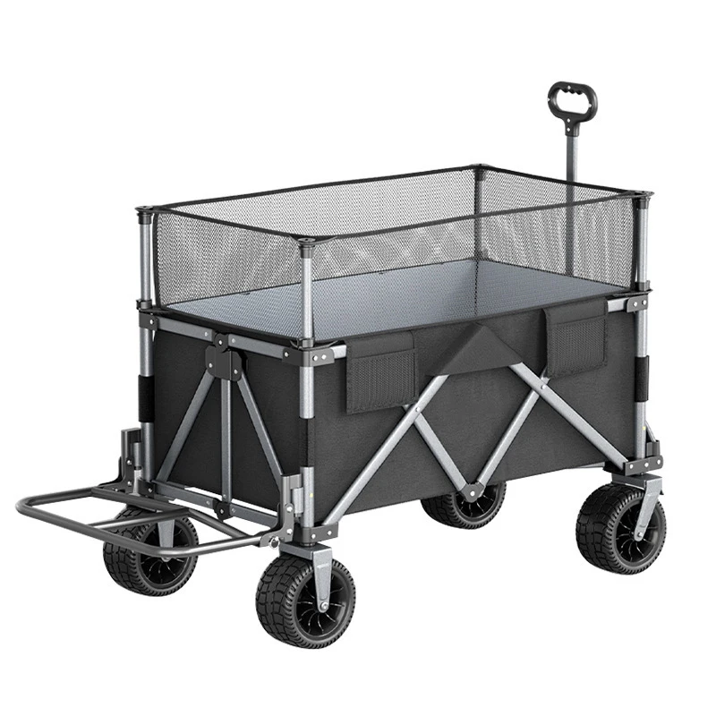 Outdoor camp car Portable picnic cart foldable camper van Stall cart raise camper van