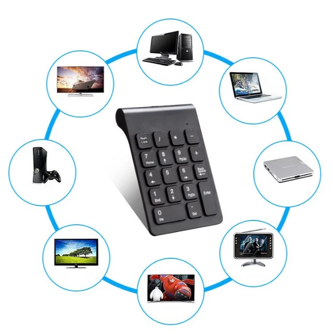  Мини 2 4 ГГц Беспроводная мини Numpad 18 клавиш цифровая клавиатура для учета кассира ноутбук