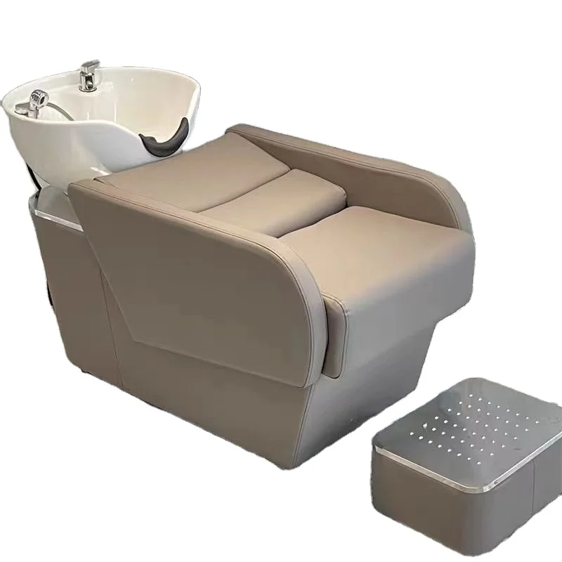 Water Circulation Electric Massage Shampoo Chair for Portable Spa Wash Head Wooden Salon Furniture Massage Shampoo Chair