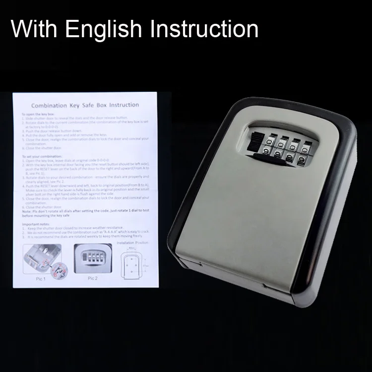 HG4-4 открытый безопасный Органайзер, комбинированный Сейф для хранения ключей, защитный замок для ключей