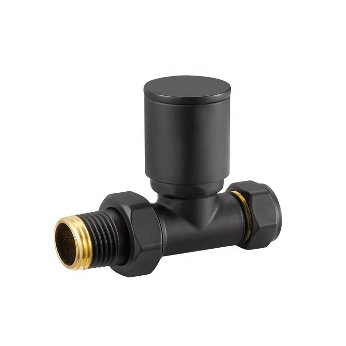 Bathroom brass  chrome straight heating radiators valves for heated towel rails BJ21006