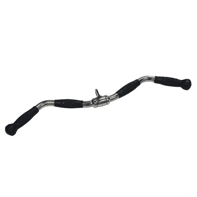 Lat Bar Cable Machine Attachment Up Pulldown T Shape Bar for Gym Strength Workout Wholesale Curl Pulldown Bar