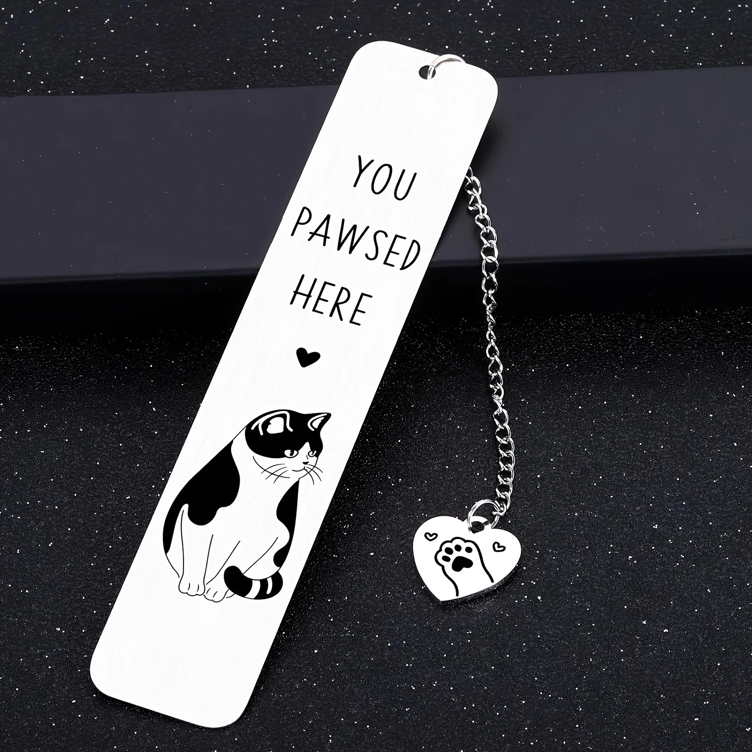 Promotional Bookmarks Stainless Steel Cartoon Cat Custom Logo Blank Bookmark