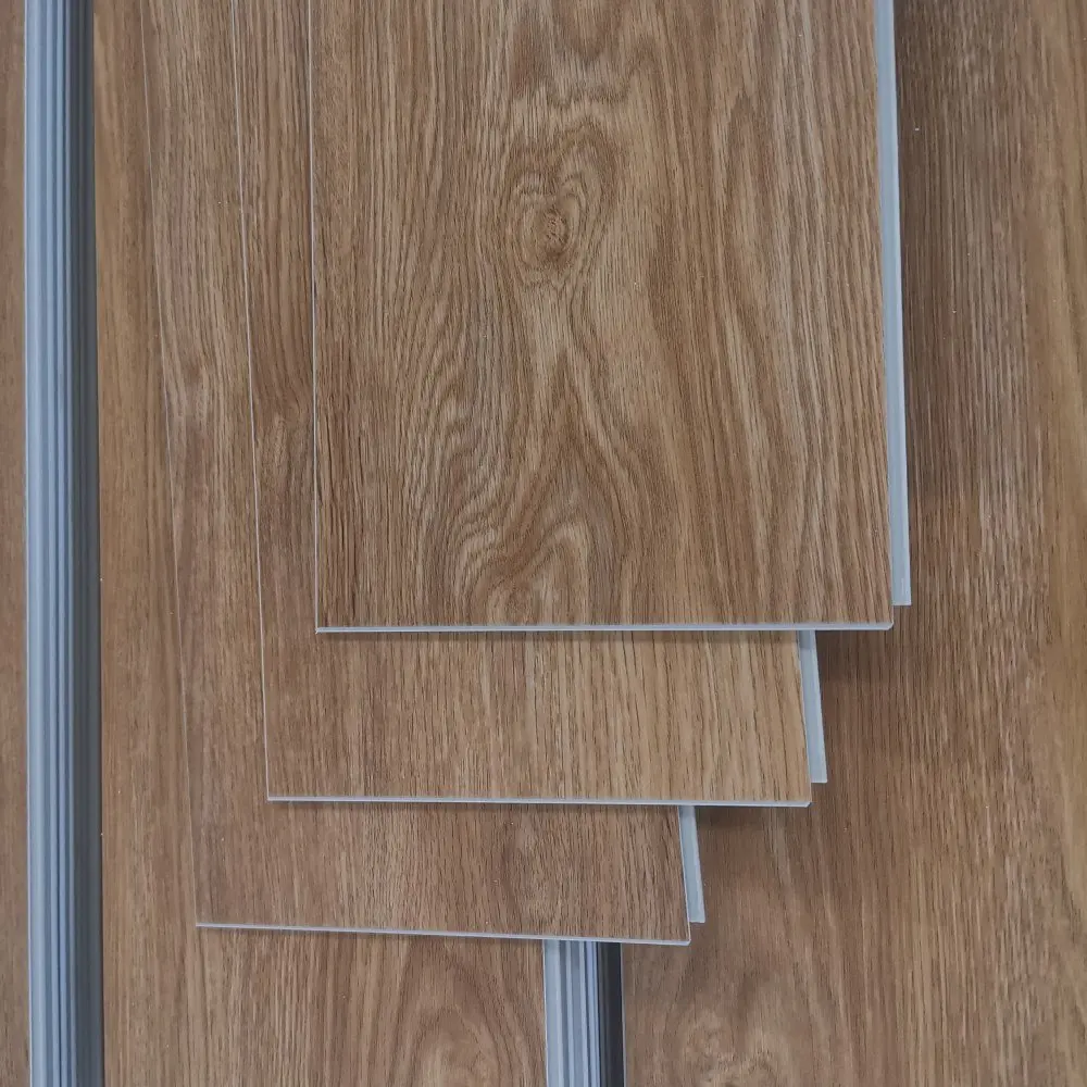 Durable waterproof pvc vinyl plank tile click lock padding back 4mm 5mm 6mm spc flooring with ixpe eva foam underlay