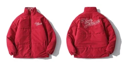 Men fashion reversible warm puffer winter jacket