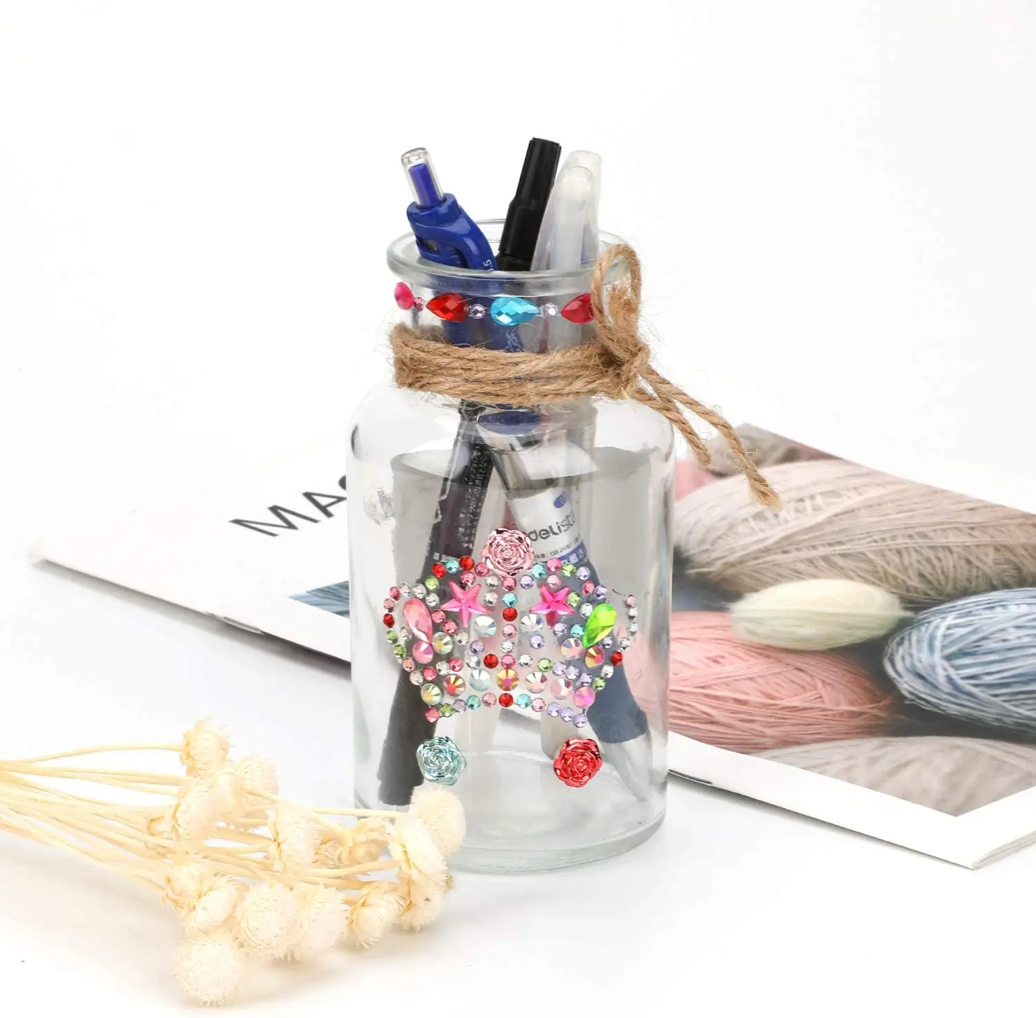 Self-Adhesive Rhinestone Sticker Craft Jewels and Gems Sticker Set for Children