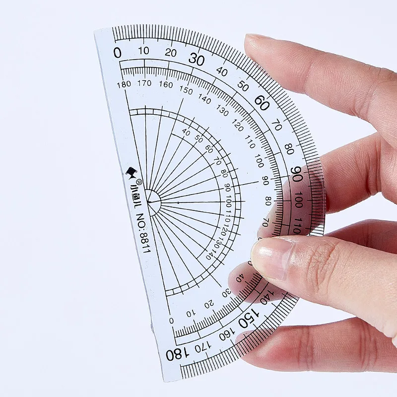 Высококачественный набор транспортиров пластиковый синий прозрачный цифровой транспортир