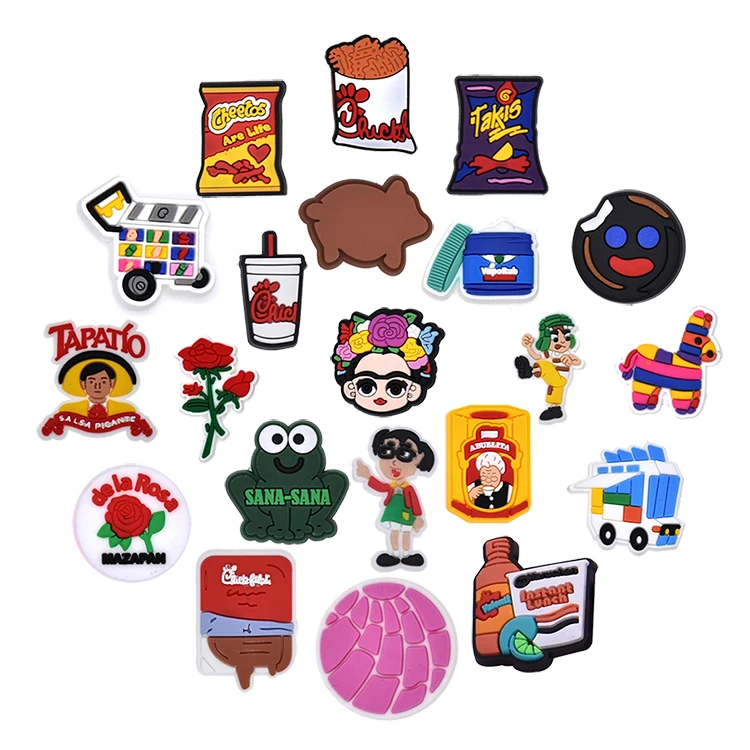 Быстрая своевременность, дешевая оптовая продажа, мягкие резиновые аксессуары из ПВХ, подвески для обуви нового дизайна для девочек, подвеска Croc