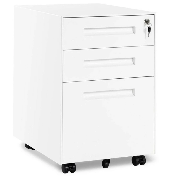 Drop shipping EU Warehouse Mobile Multifunctional File Organizing Drawer Cabinet with Lock