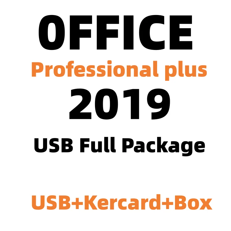 Genuine 0ffice 2019 Professional Plus USB Retail Box Off 2019 Pro Plus USB Full Package 12 Months Warranty Free Shipping
