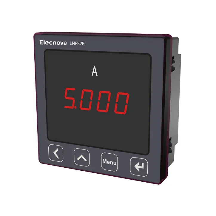 Power Monitoring LNF32E LED Panel Mounted Amp Meter Ampere Meter Digital Only AC 1A/ 5A AC 100V/380V 96*96*34mm CE, ISO9001 LCD