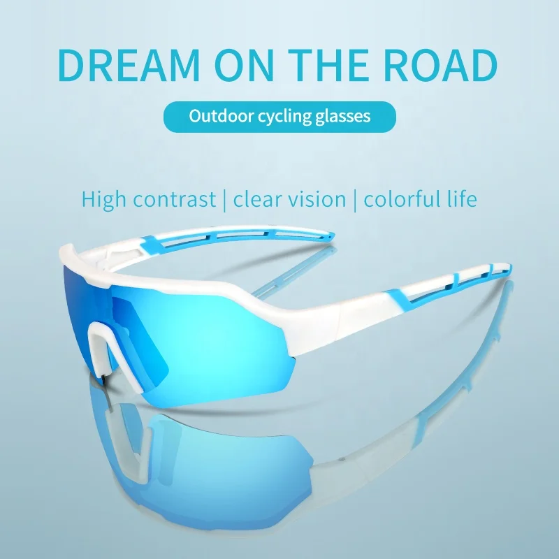 Красочные 100% поляризованные солнцезащитные очки с УФ-блокировкой и 5 сменными линзами мужские женские велосипедные