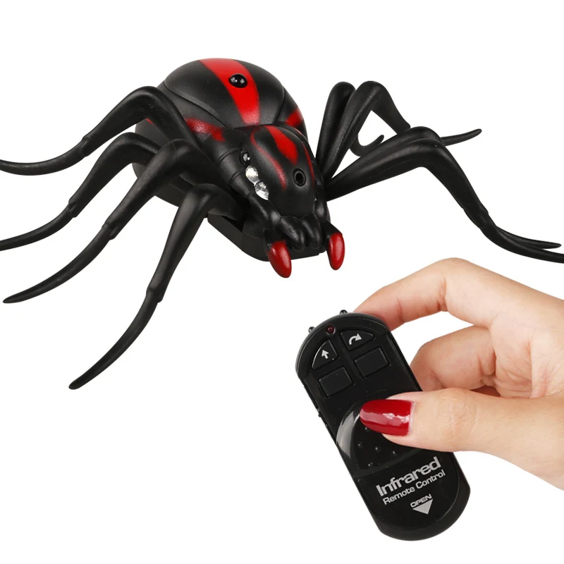 Kids Rc Car Toy High Tech Intelligent Spider Robot Infrared Remote Control Insect Toy Black RC Spider
